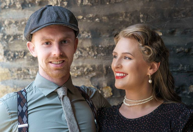 Young couple at Haworth 1940's Weekend 2023