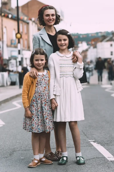 Family at Welshpool 1940s Weekend